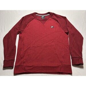 Nike Sportswear Men’s Optic Crew Pullover Sweatshirt Size Small Red 928465-677